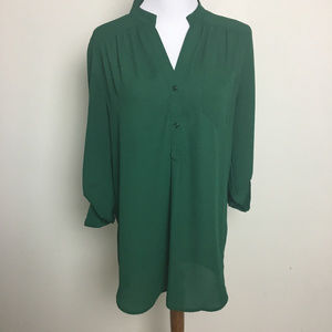 41 Hawthorn Green Colibri Henley Blouse Sz L